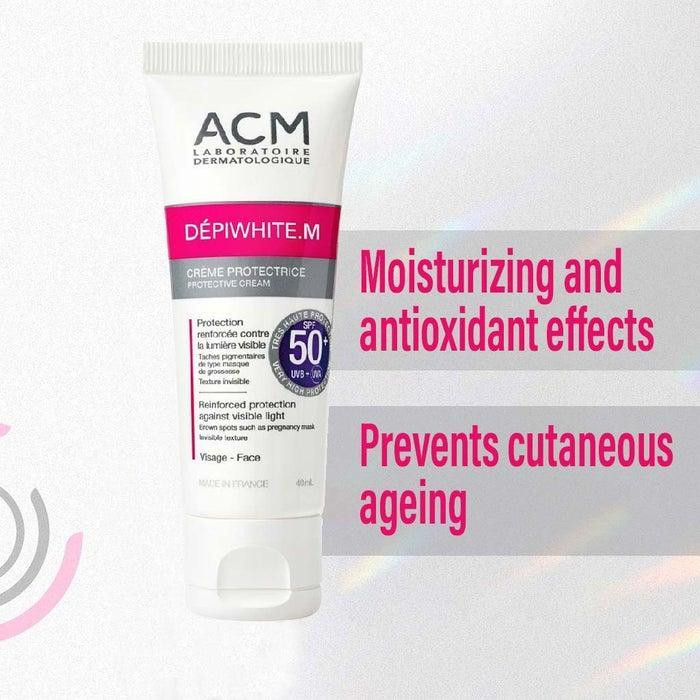 کرم ضد آفتاب ای سی ام SPF50+ مدل Depiwhite M مناسب انواع پوست حجم 40 میلی‌لیتر