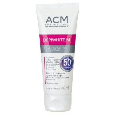 کرم ضد آفتاب ای سی ام SPF50+ مدل Depiwhite M مناسب انواع پوست حجم 40 میلی‌لیتر