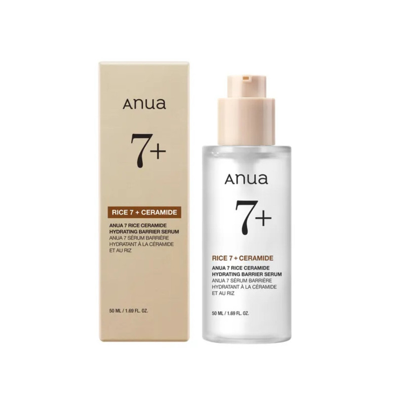 سرم آبرسان و تقویت‌کننده سد دفاعی پوست آنوا مدل Rice 7 + Ceramide Hydrating Barrier Serum حجم 50 میلی‌لیتر