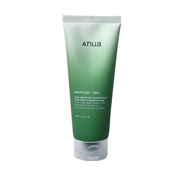 فوم شست‌وشوی صورت آنوا مدل Heartleaf Quercetinol Pore Deep Cleansing Foam + BHA مناسب انواع پوست حجم 150 میلی‌لیتر