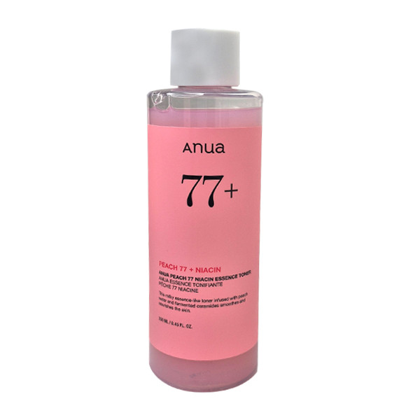تونر آبرسان و روشن‌کننده آنوا مدل Peach 77 + Niacin Essence Toner مناسب انواع پوست حجم 250 میلی‌لیتر