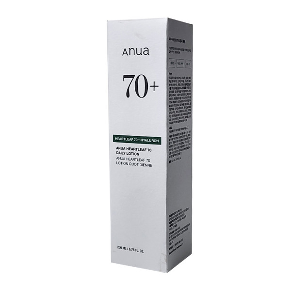 لوسیون آبرسان و تسکین‌دهنده صورت آنوا مدل Heartleaf 70 + Hyaluron مناسب انواع پوست حجم 200 میلی‌لیتر