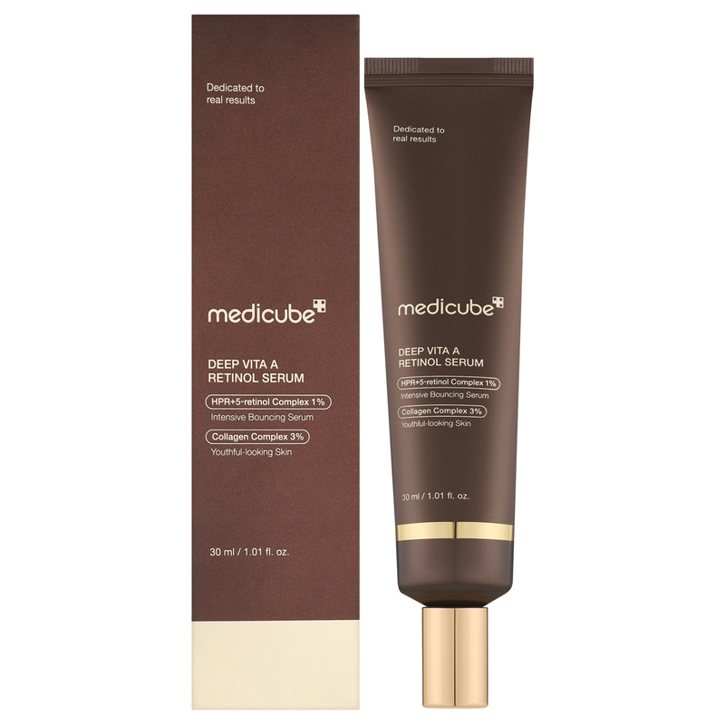 سرم پوست مدیکیوب مدل Retinol مناسب انواع پوست حجم 30 میلی‌لیتر