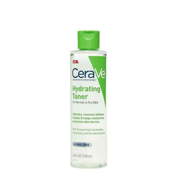تونر آبرسان سراوی مدل Hyaluronic Acid و Ceramide مناسب انواع پوست حجم 200 میلی‌لیتر