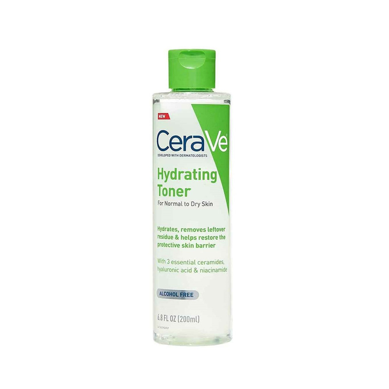 تونر آبرسان سراوی مدل Hyaluronic Acid و Ceramide مناسب انواع پوست حجم 200 میلی‌لیتر