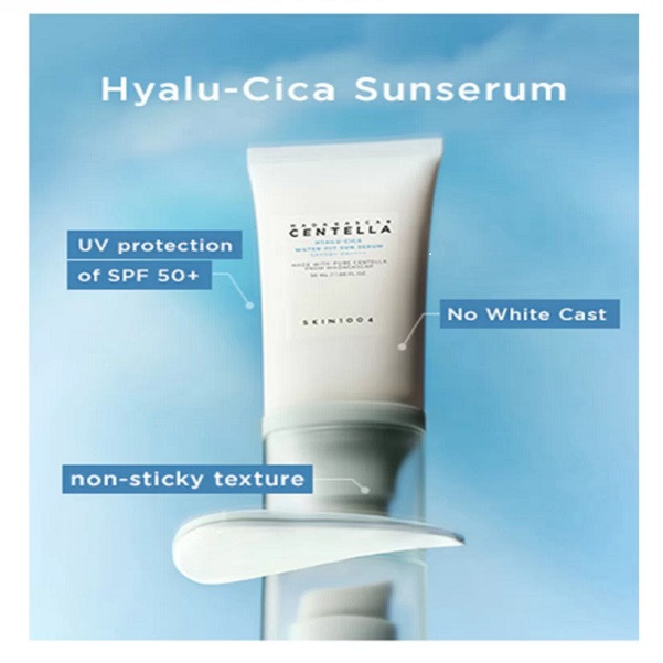 کرم ضد آفتاب بدون رنگ سنتلا مدل Madagascar Centella Hyalu-Cica Water-Fit Sun Serum SPF50+ PA++++ مناسب پوست حساس، نرمال و خشک حجم 50 میلی‌لیتر