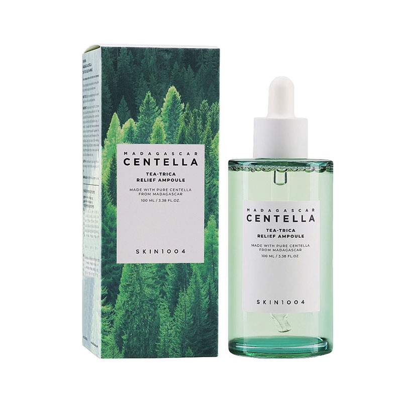 سرم ضد جوش و تسکین دهنده پوست سنتلا مدل Madagascar Centella Tea-Trica Relief Ampoule مناسب انواع پوست حجم 100 میلی‌لیتر