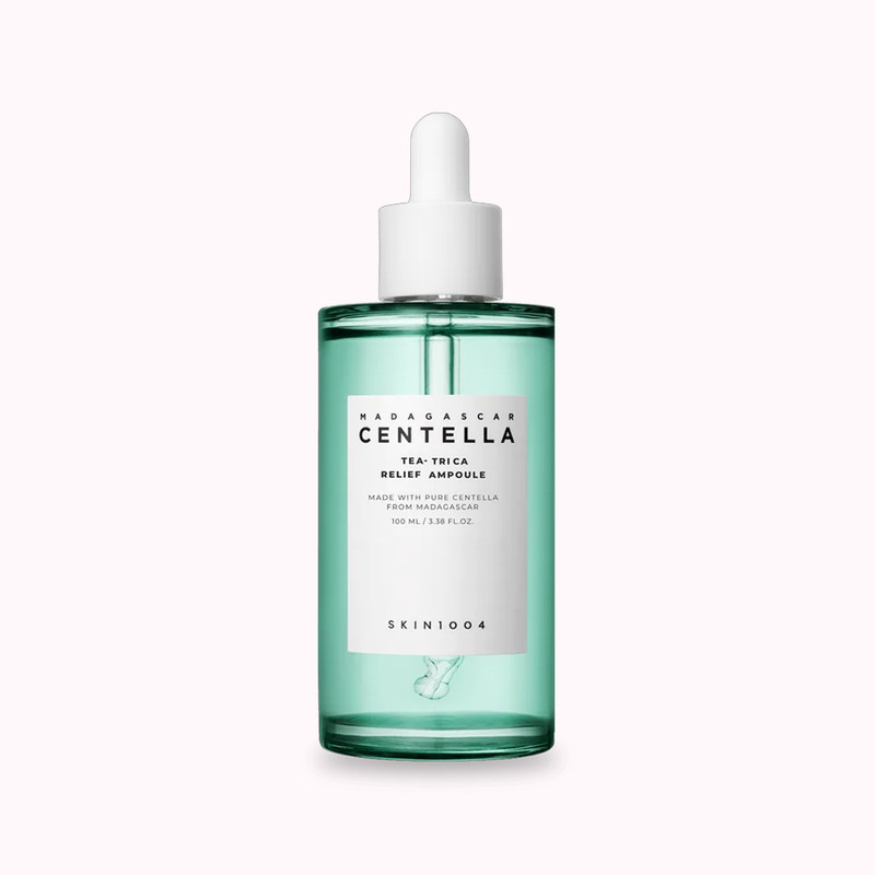 سرم ضد جوش و تسکین دهنده پوست سنتلا مدل Madagascar Centella Tea-Trica Relief Ampoule مناسب انواع پوست حجم 100 میلی‌لیتر