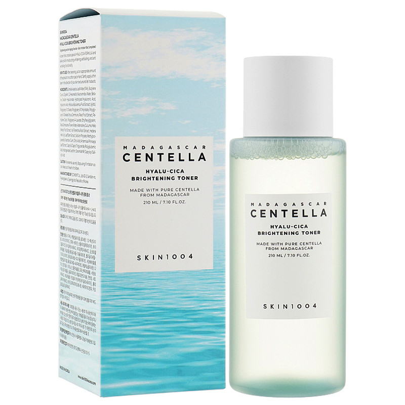 تونر آبرسان و روشن کننده سنتلا اسکین 1004 مدل Madagascar Centella Hyalu-Cica Brightening Toner حجم 210 میلی‌لیتر