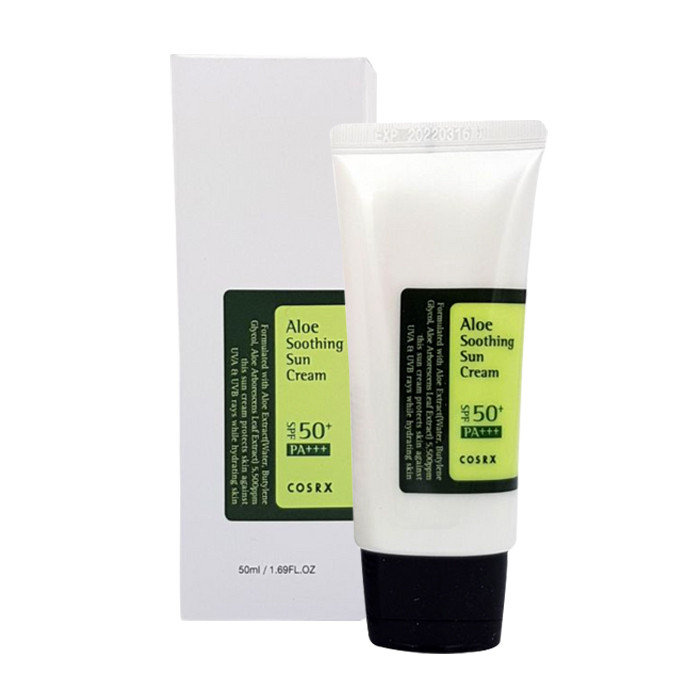 کرم ضد آفتاب کوزارکس مدل Aloe Soothing Sun Cream SPF50+ PA+++ حجم 50 میلی‌لیتر