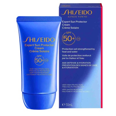 کرم ضد آفتاب بدون رنگ شیسیدو مدل Expert Sun Protector SPF50+ حجم 50 میلی‌لیتر