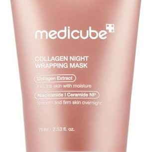 ماسک شب حاوی کلاژن مدی کیوب مدل Collagen Night Wrapping Mask حجم 75 میلی‌لیتر