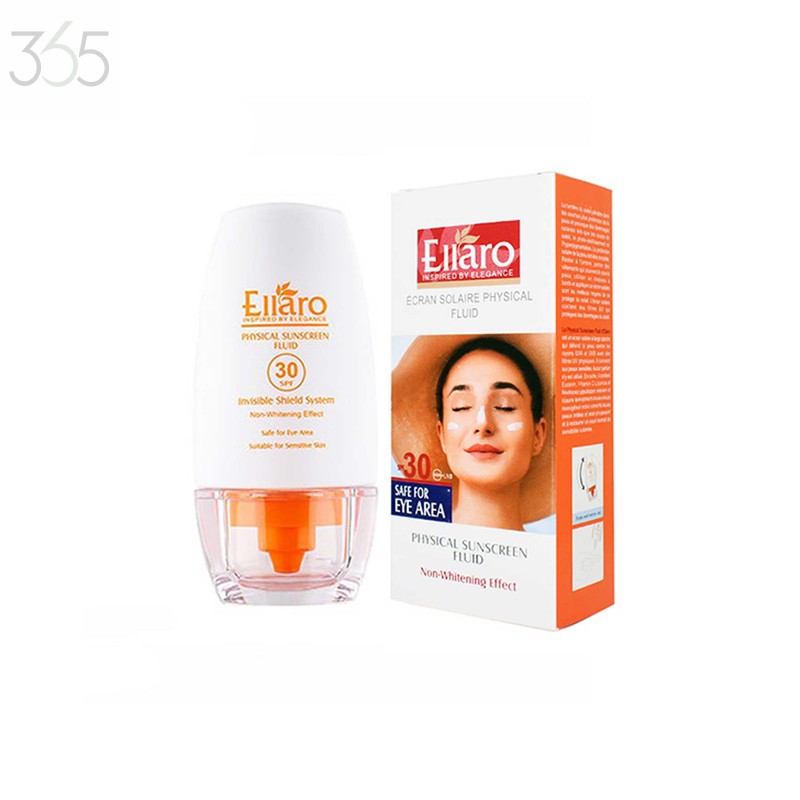 فلوئید ضد آفتاب بی رنگ الارو SPF30 مدل Non-Whitening مناسب پوست های حساس تحت لیسانس حجم 50 میلی لیتر