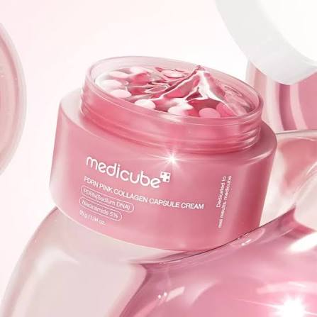 کرم کپسولی کلاژن و PDRN مدی کیوب مدل PDRN Pink Collagen Capsule Cream حجم 55 میلی‌لیتر