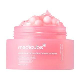 کرم کپسولی کلاژن و PDRN مدی کیوب مدل PDRN Pink Collagen Capsule Cream حجم 55 میلی‌لیتر