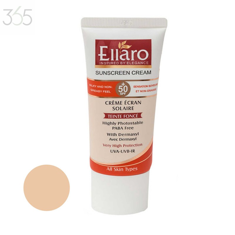 کرم ضد آفتاب رنگی الارو مدل SPF50 محافظ UVA ،UVB، ضد چروک، مناسب انواع پوست تحت لیسانس حجم 50 میلی‌لیتر