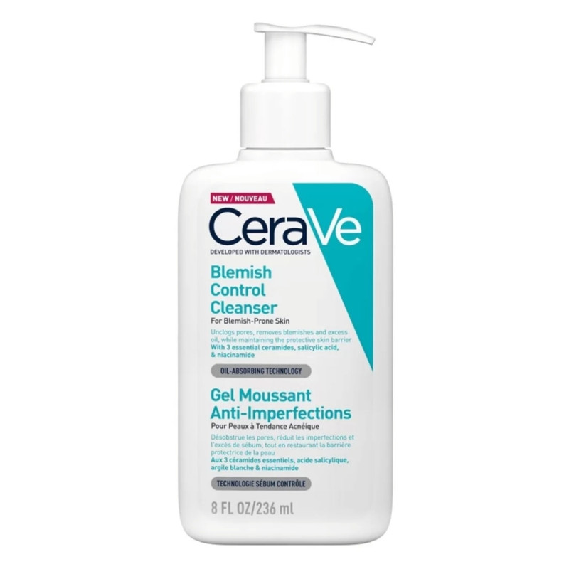ژل شستشو صورت سراوی مدل Blemish Control حجم 236 میلی‌لیتر