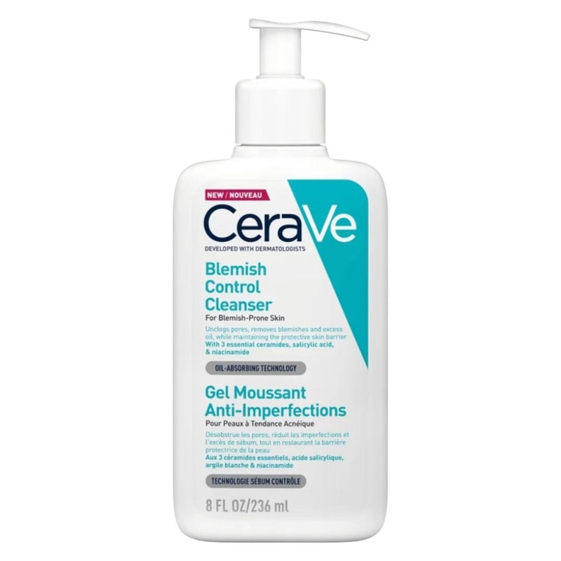 ژل شستشو صورت سراوی مدل Blemish Control حجم 236 میلی‌لیتر