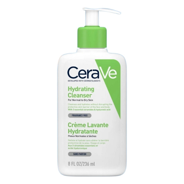 کرم شستشو صورت سراوی مدل Hydrating Cleanser حجم 236 میلی‌لیتر