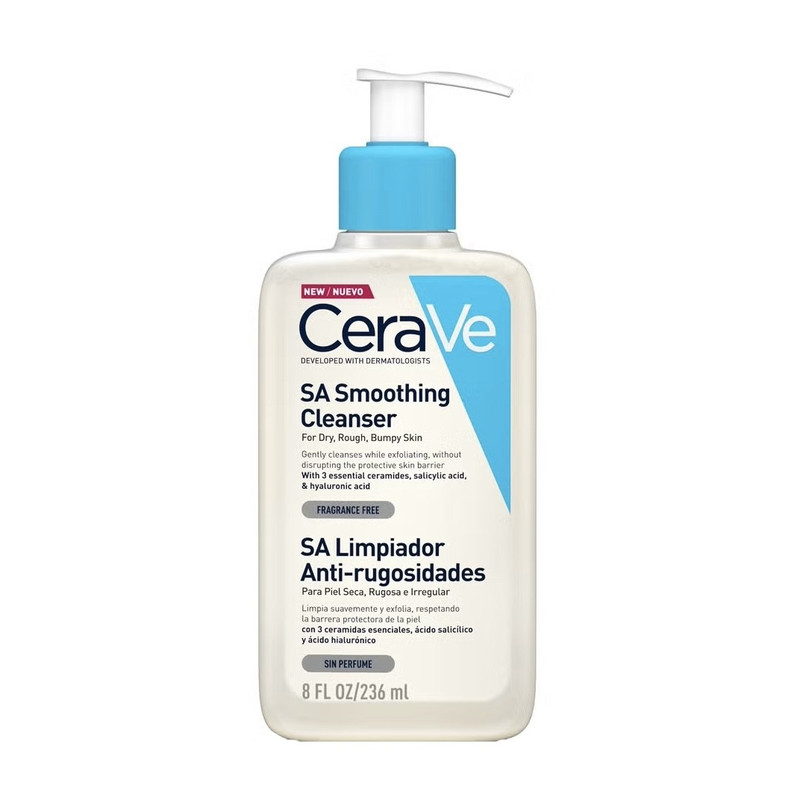 فوم شست‌وشوی صورت سراوی مدل SA Smoothing Cleanser مناسب پوست خشک و حساس حجم 236 میلی‌لیتر