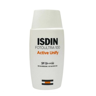 کرم ضدآفتاب بدون رنگ ایزدین SPF50 مدل FotoUltra 100 Active Unify حجم 50 میلی‌لیتر