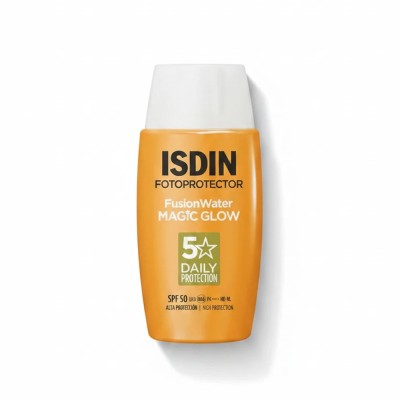 کرم ضد آفتاب بدون رنگ ایزدین SPF30 مدل Fusion Water Magic Glow مناسب انواع پوست حجم 50 میلی‌لیتر