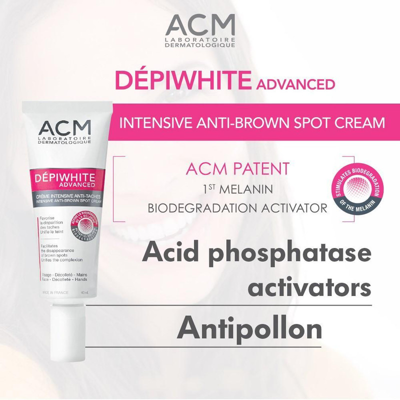 کرم ضد لک ای سی ام مدل Depiwhite Advanced مناسب انواع پوست حجم 40 میلی‌لیتر